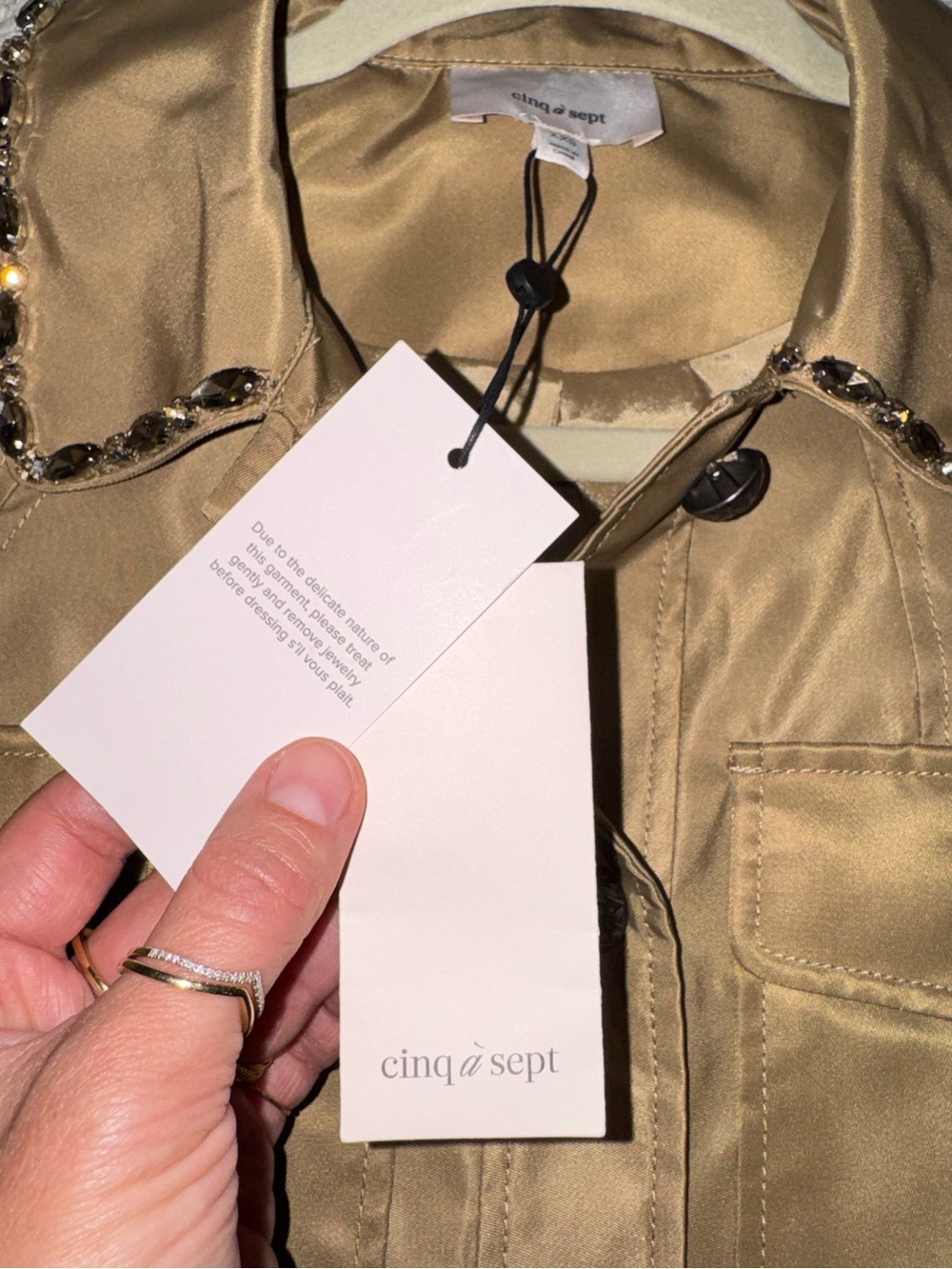cinqà sept Rhinestone Chain Adami Jacket - Picture 11 of 11